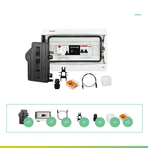 Kit 11 micro - onduleurs + coffret Enphase IQ8-Ptriphase