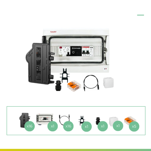 Kit 16 micro-onduleurs + coffret Enphase IQ8-Ptriphase